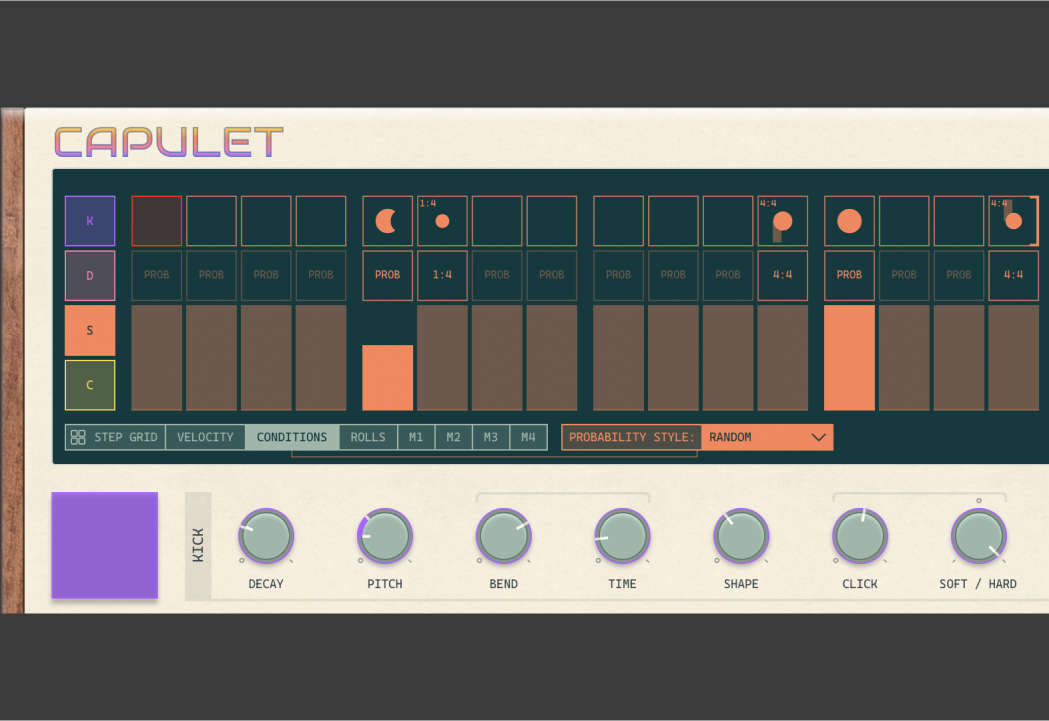 Screenshot of Capulet plugin trigger conditions lane